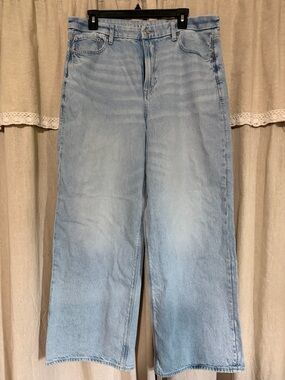 American Eagle Outfitters Light Blue Wide Leg Jeans Size 14